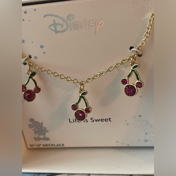 Disney Cherry Charm Necklace, Minnie mouse necklace,women’s necklace. - Picture 2 of 16
